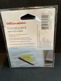 Office DepotSelf-Stick CLEAR Notes TRANSLUCENT ORANGE -50 notes per pack 3" x 3"