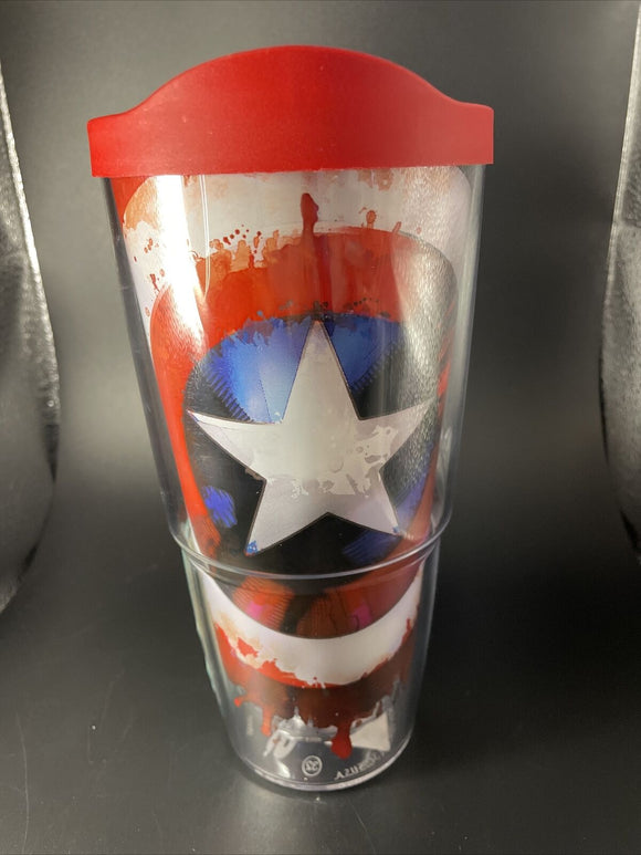 Tervis Marvel Captain America Shield 24oz Tumbler W/Lid