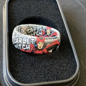 Groove Life  Scarlet Witch Black and White Comic Ring Size 12 Silicone NEW