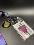 Marvel Black Panther Wakanda Forever Lanyard W/Charm & ID Holder & Sticker