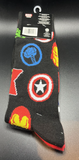 Marvel Avengers and Captain America Shield Socks (2 Pairs) Sz 6-12