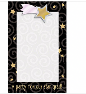 Imprinted Invite 12 Count Glitzy Graduation