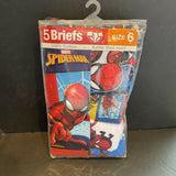 Marvel Spider-Man Boys 4-8 Brief Underwear, 5 Pack, Size 6