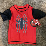 Marvel Spiderman Youth Rash Guard sz 4 UPF +50