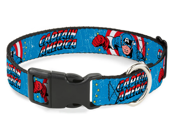Dog Collar Seat Belt Licensed Marvel Comics Captain America WCA015 15