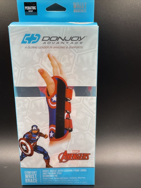 Marvel Comfort Wrist Brace Moderate Youth Right Captain America New
