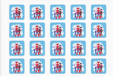 20 Marvel Spidey Team Web Graphic Square Sticker 1.5" X 1.5"