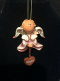Pink Megan Prayer Angel Orn by the Encore Group made by Russ Berrie NEW