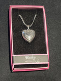 Heart Picture Locket With Love Necklace 16-18" Chain Bailey