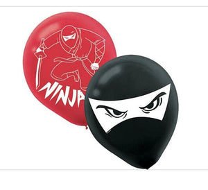 Happy Birthday Ninja Latex Balloons (6ct)