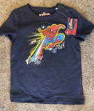 Marvel Spiderman Thwip Sz 6 Kids Navy Tshirt