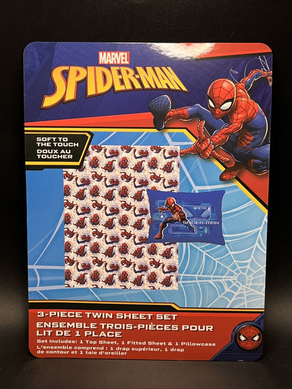Spider-Man 3 Piece Twin Sheet Set Expressions By Marvel