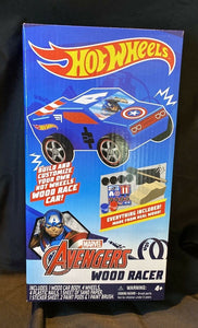 Marvel Captain America Avengers Hot Wheels Wood Racer New In Box Ages 4+