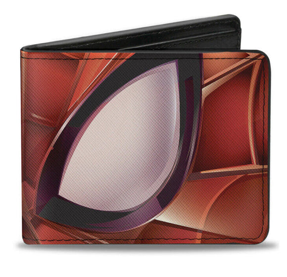 Buckle Down Spiderman Eyes Close Up Mens Bifold Wallet