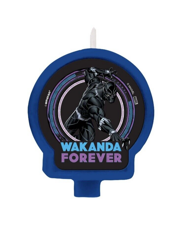 Marvel BLACK PANTHER Wakanda Forever BIRTHDAY CANDLE (1) Birthday Party Cupcake