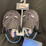 BLACK PANTHER MARVEL AVENGERS Boys Foam No Slip Plush Slippers Size 5/6