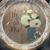 Rustic Wedding 10.25 Inch Paper Plates Bridal Shower 8 Per Pack