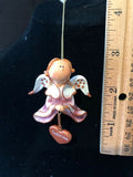 Pink Sabrina Prayer Angel Orn by the Encore Group made by Russ Berrie NEW