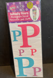 Initially Yours “P” Monogram Decal 3D Embossed Effect