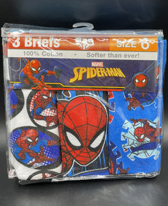 3 PACK BOYS BRIEFS MARVEL ULTIMATE SPIDERMAN SIZE 6