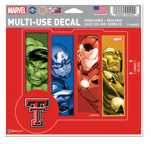 Texas Tech Red Raiders  MARVEL MULTI-USE DECAL 5