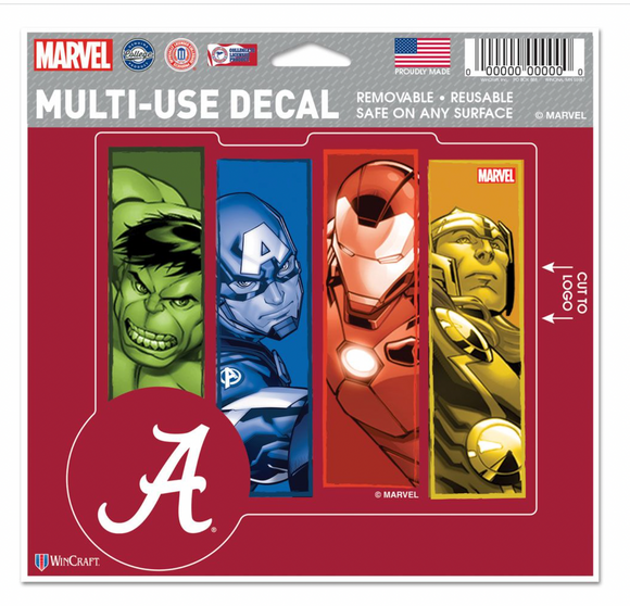 Alabama Crimson Tide MARVEL MULTI-USE DECAL 5
