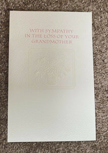 Sympathy Grandmother Greeting Card w/Envelope NEW