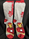 Marvel I Am Invincible Iron Man Mens Novelty Crew Sock Size 10-13