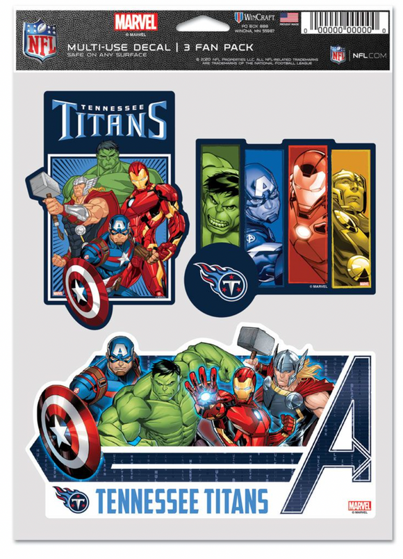 Tennessee Titans Marvel Multi-Use Decal 3 Fan Pack