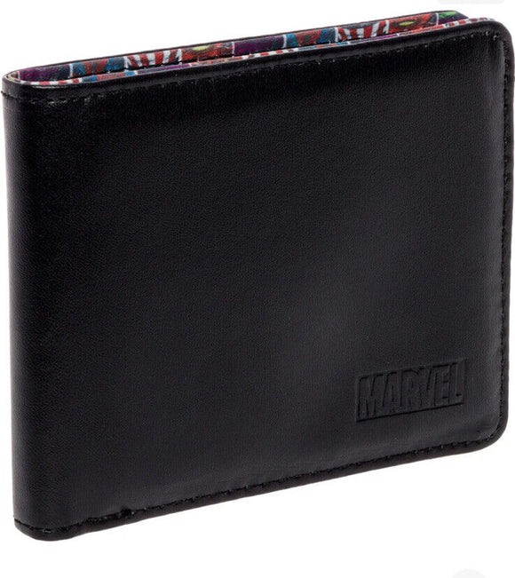 Marvel Comics Men's Multi-Color Classic Character Print Bifold Billfold Wallet