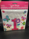 Sweet Girl Butterfly Flower Cute Kids 1st Birthday Party Favor Sacks Loot Bags