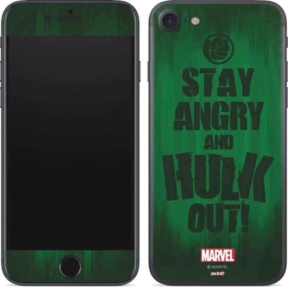 Stay Angry and Hulk Out iPhone 7 Skinit Phone Skin Marvel NEW