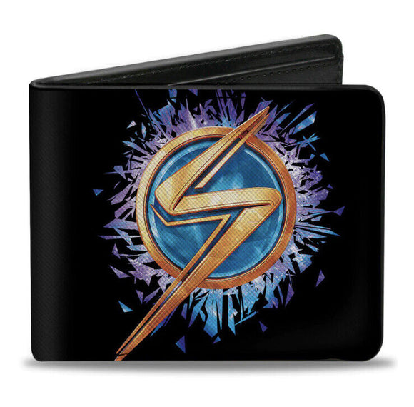 Ms Marvel Logo Bifold Buckle Down Mens Wallet