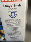 Marvel Heroes 5Pack Size 4T Briefs 100% Cotton