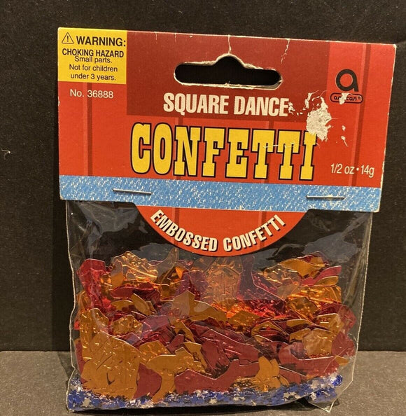 Square Dance Confetti Cowboy Boots Stars NEW