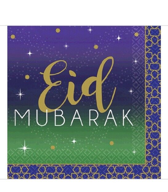 Ramadan Eid Mubarak Small Napkins (16ct)