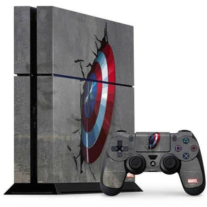 Captain America Vibranium Shield PS4 Bundle Skin By Skinit Marvel NEW