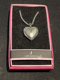 Heart Picture Locket With Love Necklace 16-18" Chain "I"