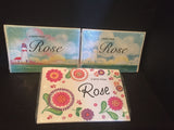 Personalized Notecards "Rose" 2 Lighthouse  1 Flower (3 Packs) NEW