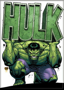 Marvel Hulk Holding Name PHOTO MAGNET 2 1/2" x 3 1/2 ITEM: 20584MV