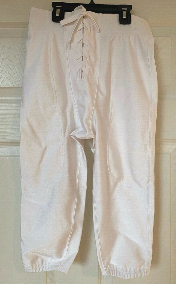 Football Game Pants White Adult Adams YLP-08 Slotted Padless Small