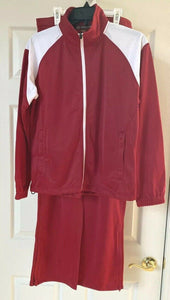 Harriton Womens Track Suit Red / White Sz M NEW
