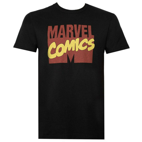 Marvel Comic Book Logo Fitted Jersey T-Shirt Sz Large NEW