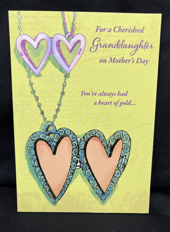 Mother's Day for Granddaughter Greeting Card w/Envelope
