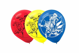 Justice League Pack of 6 Multicolor Latex 12" Helium Quality Balloons New!!