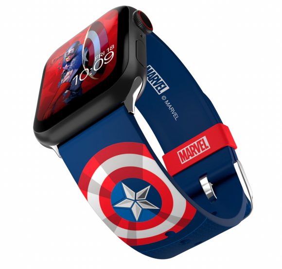 MARVEL Insignia Collection Captain America Watch Band  MobyFox  Fits Apple Watch