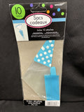 Amscan Cone Shaped Plastic Party Goodie Bags (Pack Of 10 W/Twist Ties Caribbean