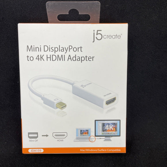 j5 Create Mini DisplayPort to 4K HDMI Adaptor New