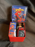 Spiderman LED Push Button Youth Watch In metal Gift Box