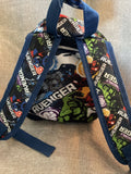 Marvel Avengers Mini Backpack Adjustable Straps Zipper Closure 11”x3”x8.5”